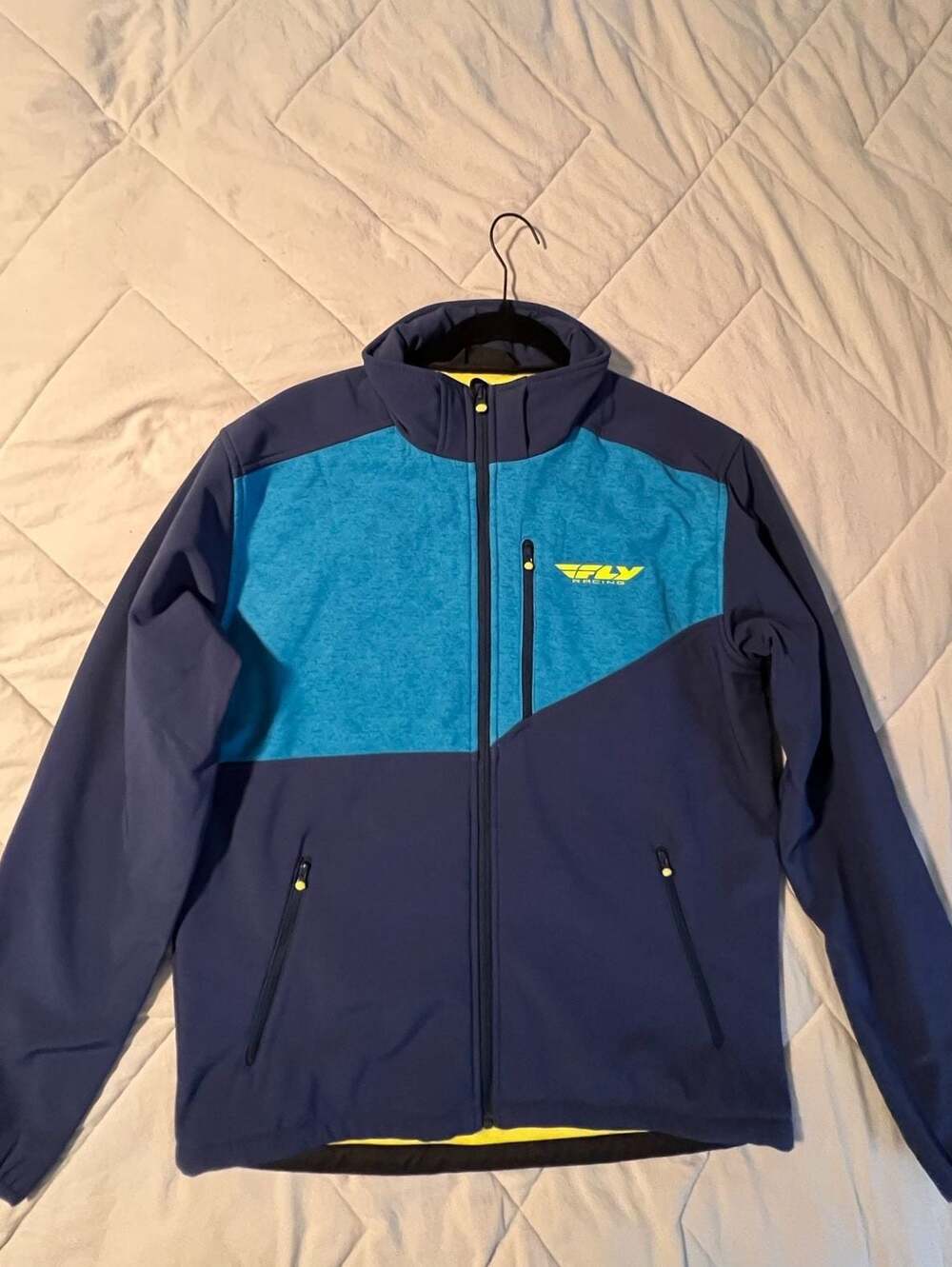 Fly Racing Checkpoint Softshell Jacket Blue Navy Large
